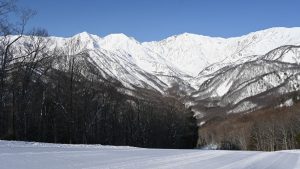 感動の白馬三山です。