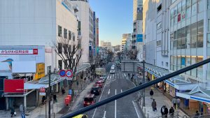 駅前デッキからの風景