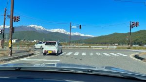 大町市の山岳風景