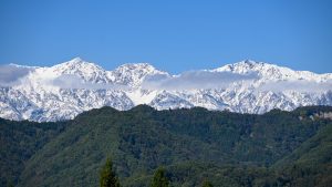 小川村から見た白馬三山