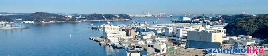 2021/2/7【ホテルから見た横須賀港】泊まりがけで横須賀市に行ってきました。我が現役時代、３８年間暮らした街です。